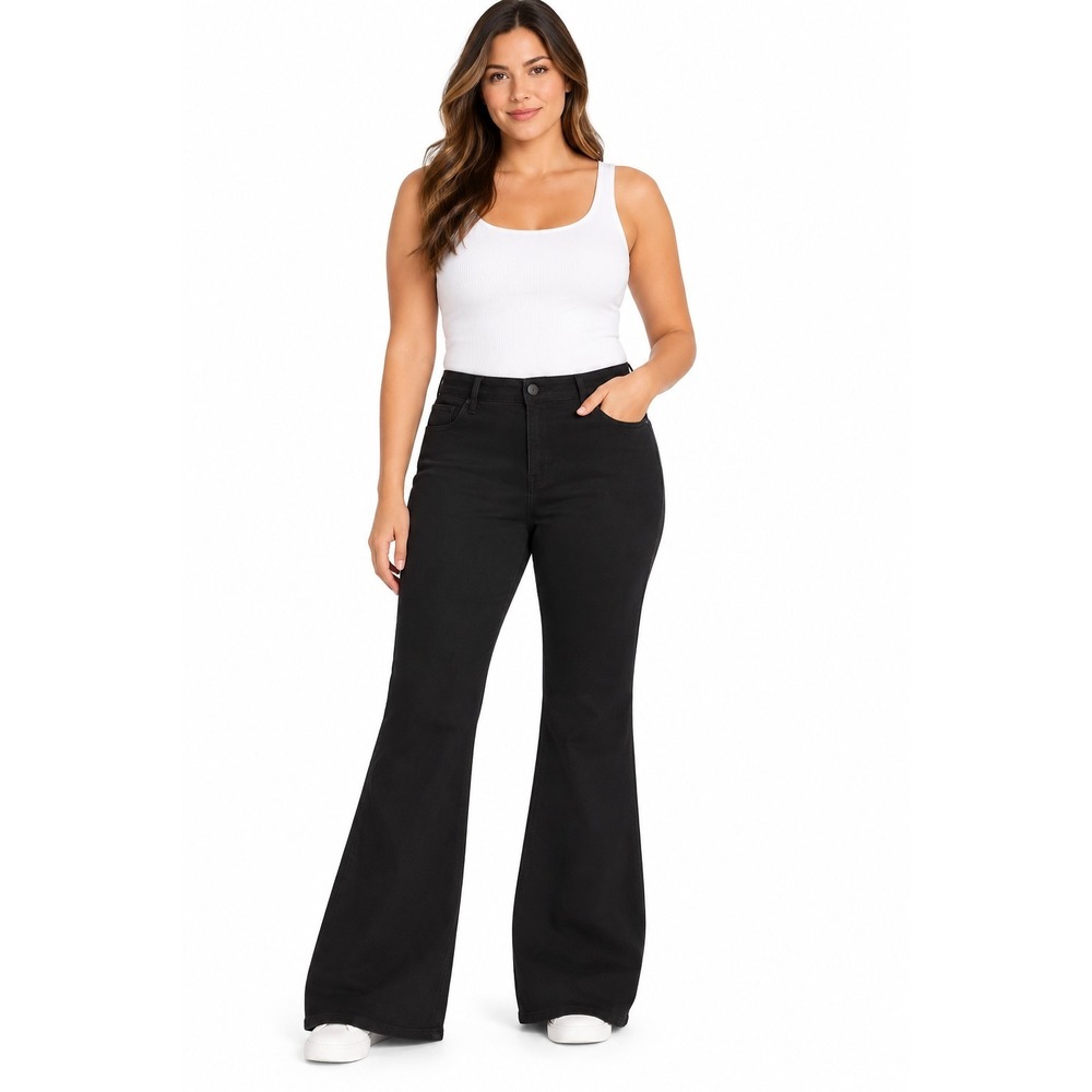 Old Navy High Rise Wow Flare Black Jeans Womens Size 10 Tall